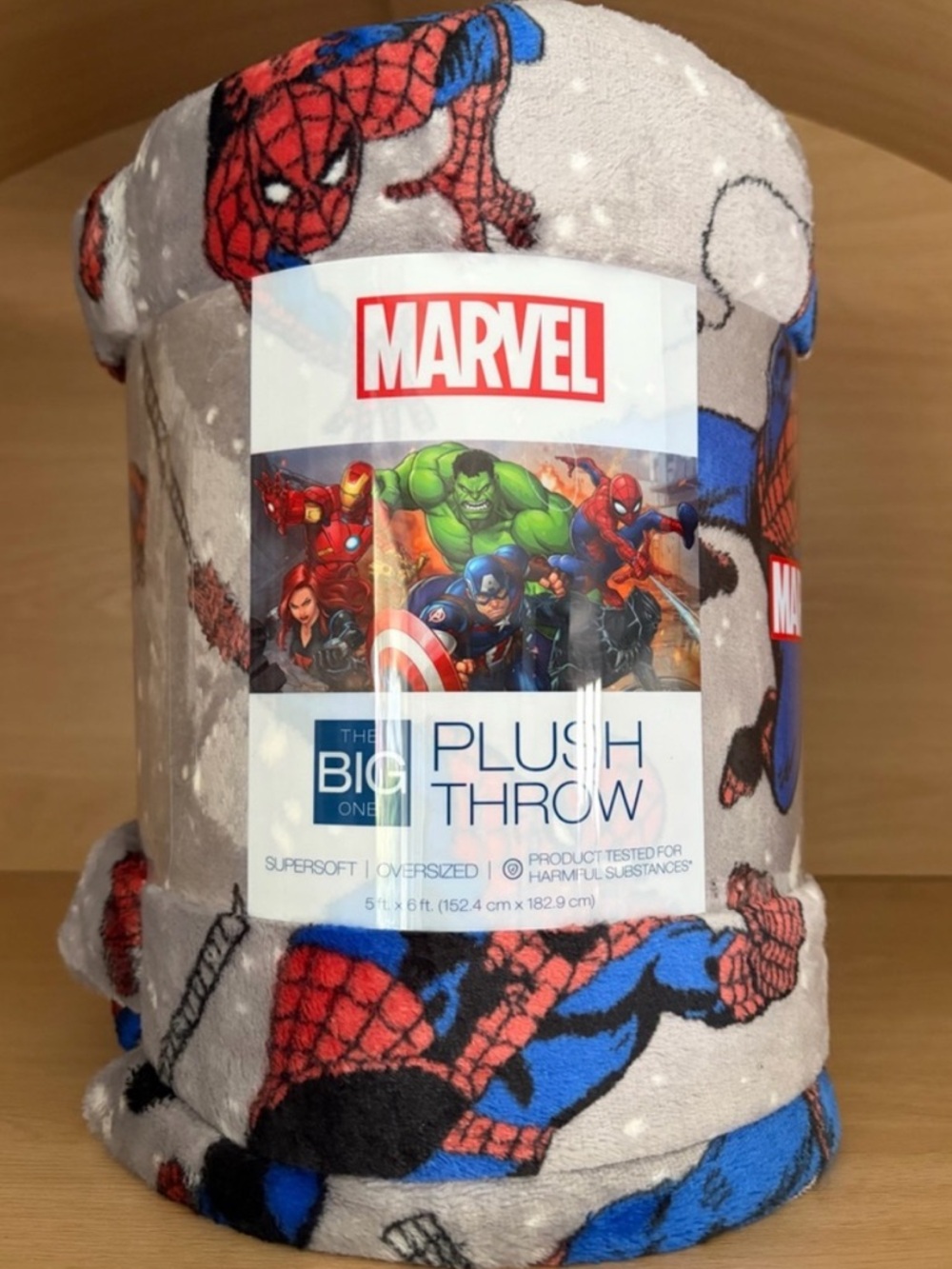 Marvel Spider-Man Supersoft Oversized Plush Throw Blanket | 5’x6’  NWT